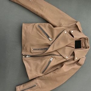 All saints Dalby leather jacket dust rose